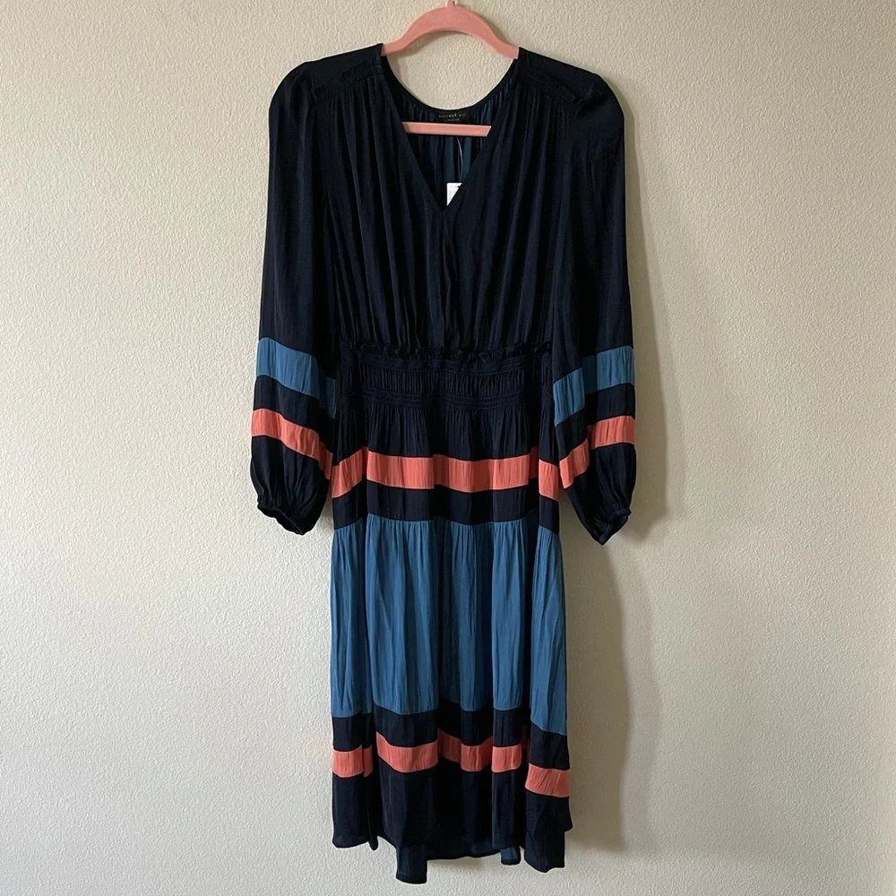 NWT⭐️Top Rated⭐️ANTHRO Aidy Colorblocked Midi Dress size small petite - Picture 7 of 13